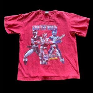 Vintage Power Rangers Mystic Force "Save the World" Red Tee Size 7